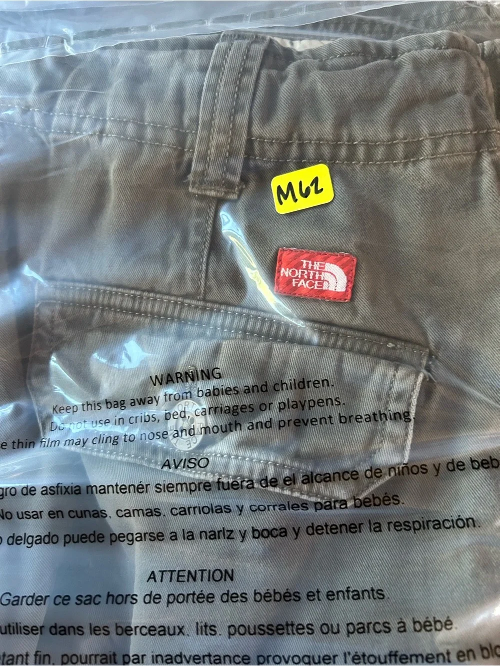The North Face Cargo Shorts Mens 34x11 Green Cotton Outdoors Hiking Camp Utility